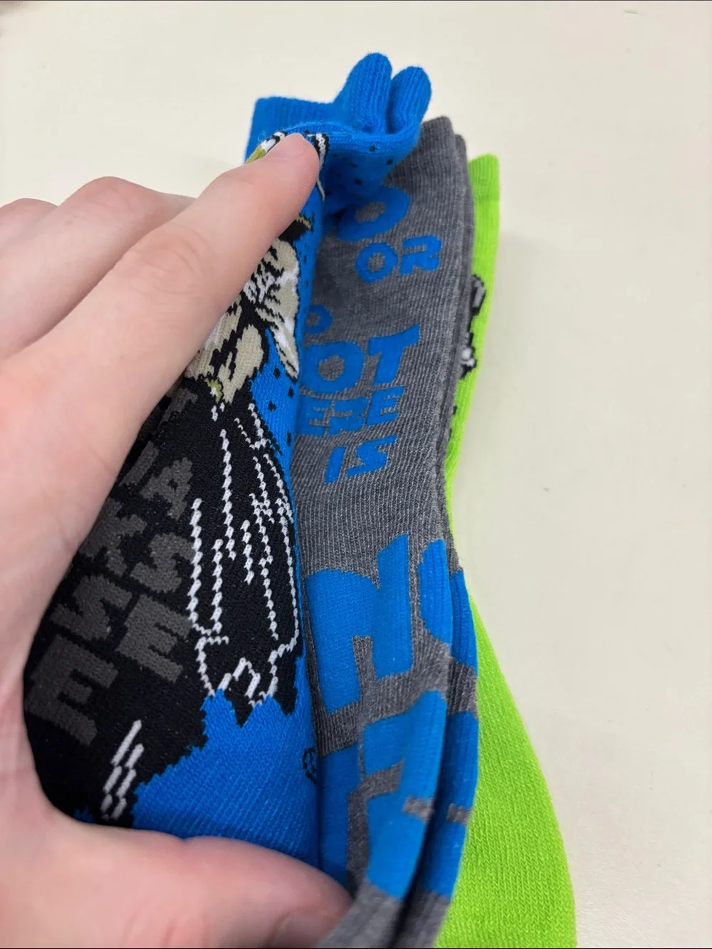 Star Wars Socks - Bright Blue & Lime